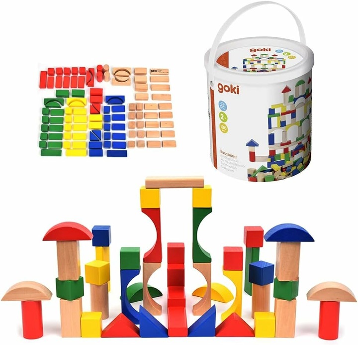 Image du produit Goki Holzbausteine in Ton-Farbe
