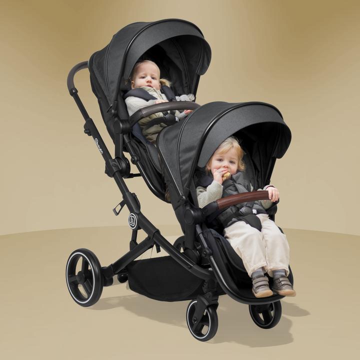 Produktbild BabyGo Geschwisterwagen Twinner Grey