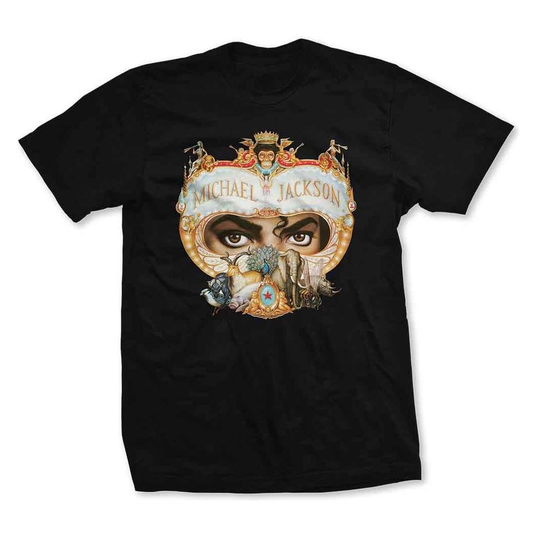 Michael Jackson, Mannen, T-shirts, Dangerous, Zwart, (S)