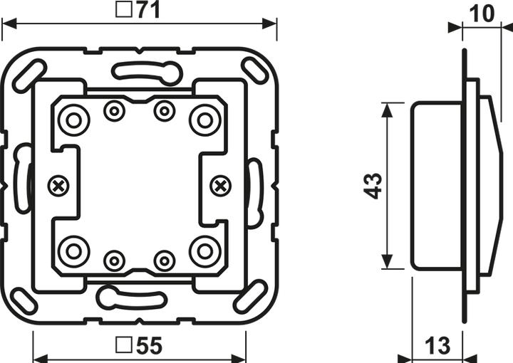 Immagine prodotto JUNG A10911TE Estensione KNX 1f. Pulsante