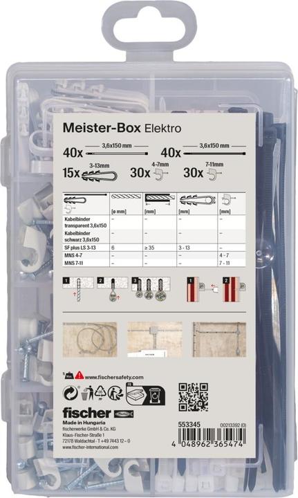 Actual product image Fischer Master Box Electric (Plastic cable ties, 150 mm, 155 pcs.)