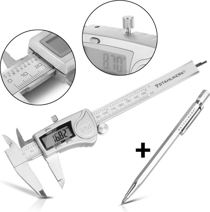 Produktbild Stahlwerk Digitaler Messschieber DMS-3 ST aus Edelstahl (15 cm)