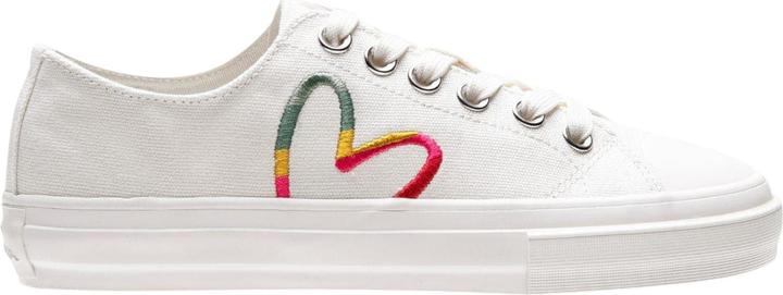 Paul Smith Womens/Ladies Rainbow Heart Canvas Trainers (38)