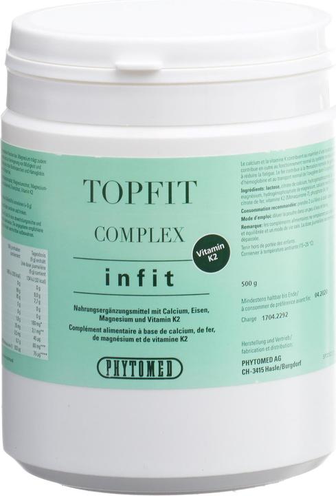 Immagine prodotto Phytomed Infit Topfit Complex + Vitamina K2 (1 Pezzo/i, Polvere, 500 g)