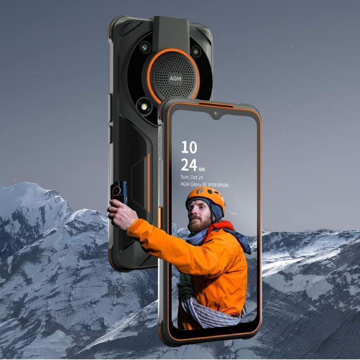 Actual product image AGM Outdoor smartphone with 5G, 6200mAh battery, IP68/IP69K waterproof, and 8GB RAM (128 GB, 6.53", 5G)