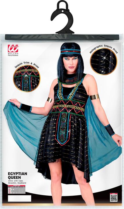 Immagine prodotto Widmann ÄGYPTISCHE HERRSCHERIN (Kleid mit Umhang, Armstulpen, Stirnband), XS (XS)