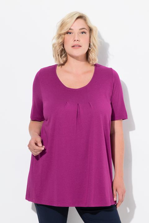 Actual product image Ulla Popken Essential Front Pleat Tee (60)