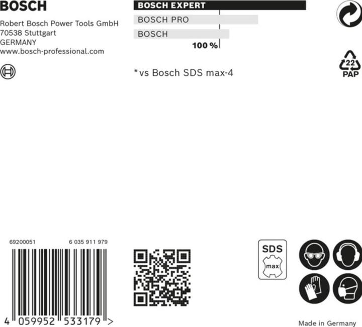 Produktbild Bosch Professional Zubehör EXPERT SDS max-8X Hammerbohrer, 25 x 800 x 920 mm (25 Millimeter)