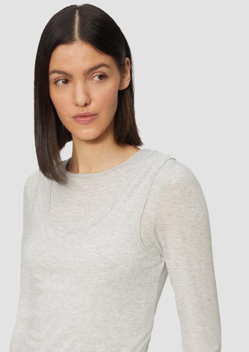 Actual product image S.Oliver T-Shirt Geripptes Jersey-Shirt im Layering-Look (48)