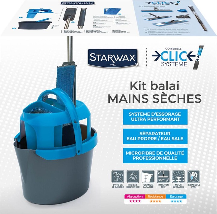 Image du produit Starwax Kit balai mains sèches Clic Système (1 pcs)