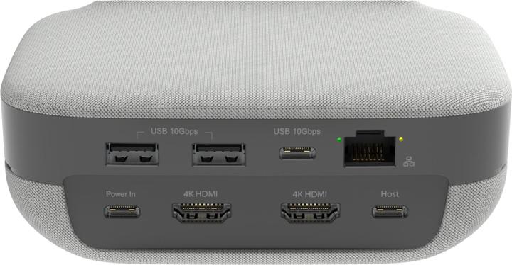 Actual product image j5Create JCDS337 USB-C® Dual 4K Speakerphone Dock Pro, Black, Wired, USB 3.2 Gen 2 (3.1 Gen 2) Type- (USB-C)