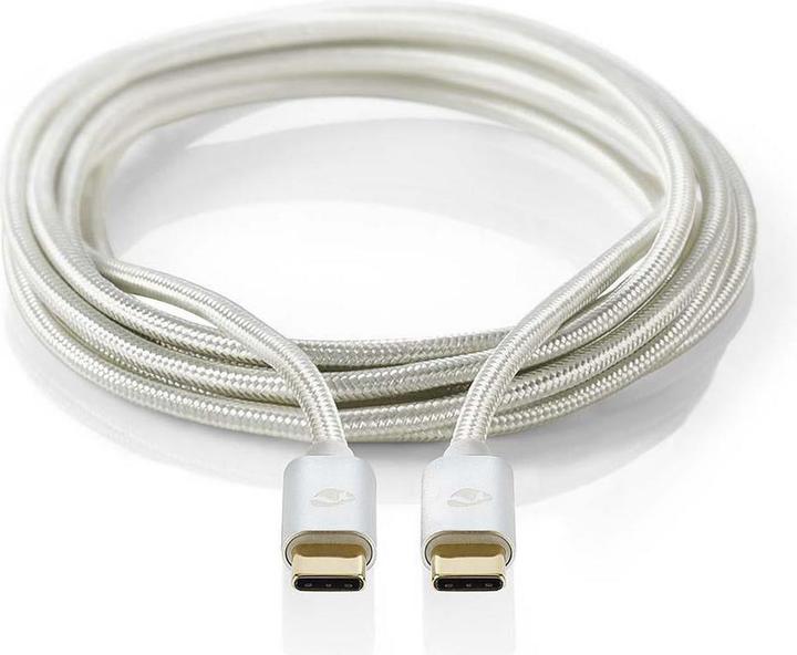 Actual product image Nedis CCTB60700AL20 USB Cable 2 m USB 2.0 USB C Aluminium (2 m, USB 2.0)