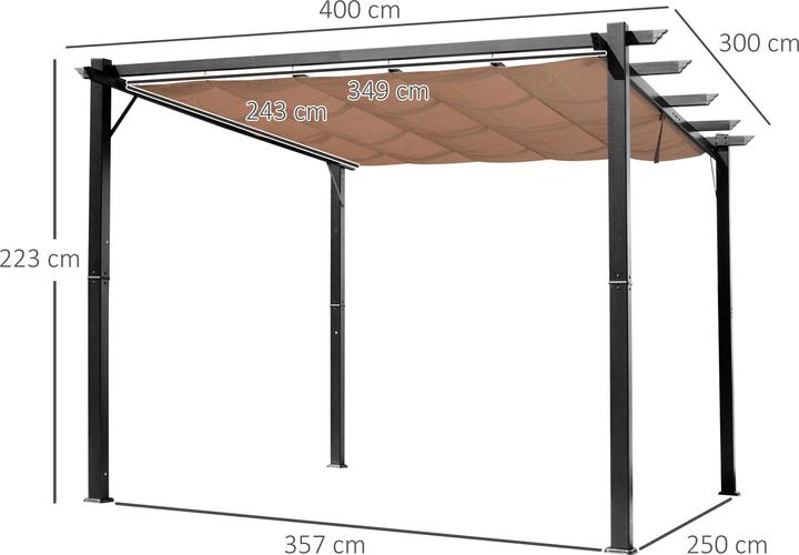 Immagine prodotto Outsunny Pergola (300 cm, 400 cm)
