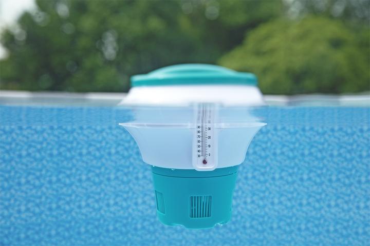 Produktbild Bestway Dosierschwimmer mit Chemguard™ Schutzhandschuh Ø 17.5 x 18.6 cm