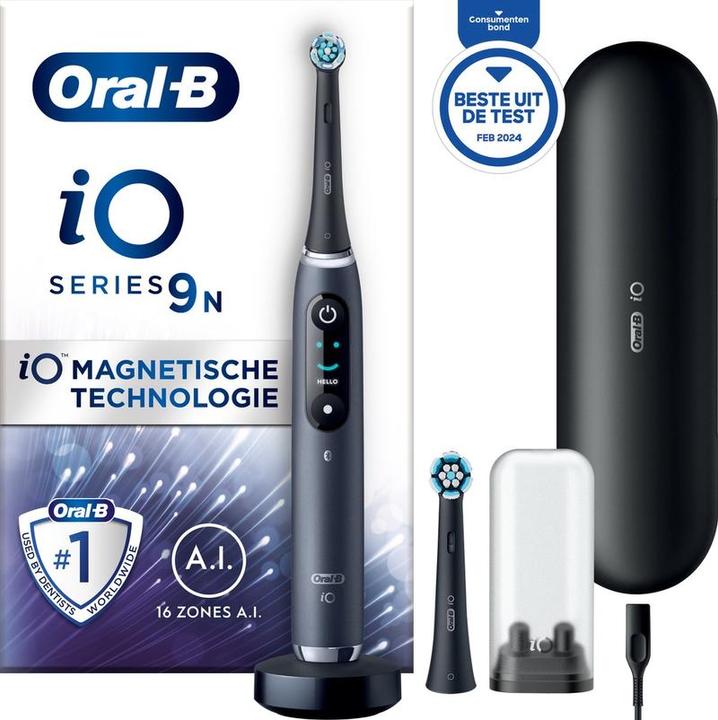 Produktbild Oral-B iO 9N - Black - Elektrische Tandenborstel Ontworpen Door Braun (Oszillierende Zahnbürste)