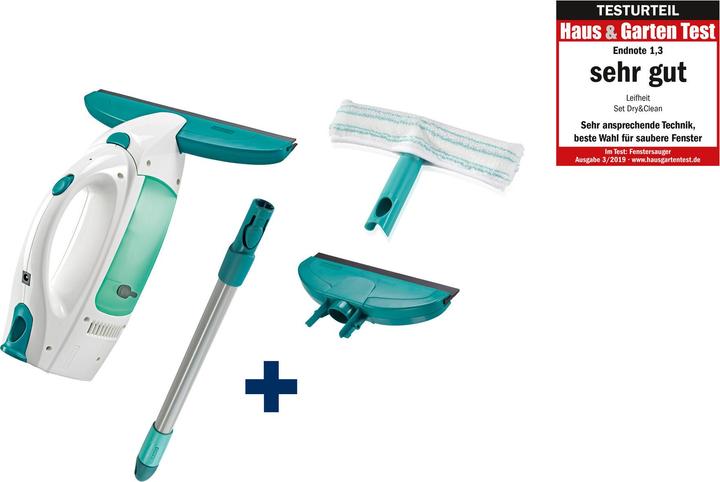 Produktbild Leifheit Set Fenstersauger Dry & Clean mit Stiel, Einwascher, schmaler Saugdüse