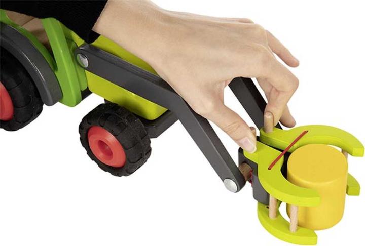 Actual product image Goki Wooden tractor with hay cart
