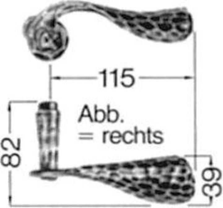 Produktbild Rowe Zi-Drückerlocht Nr.170Z Ei rs (Türgriff)