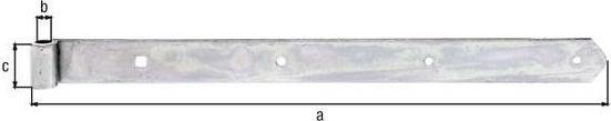 Actual product image GAH Shutter strap length 500 x 13 x 40 mm thickness 5 mm steel galv. zinc plated thick film passiv...