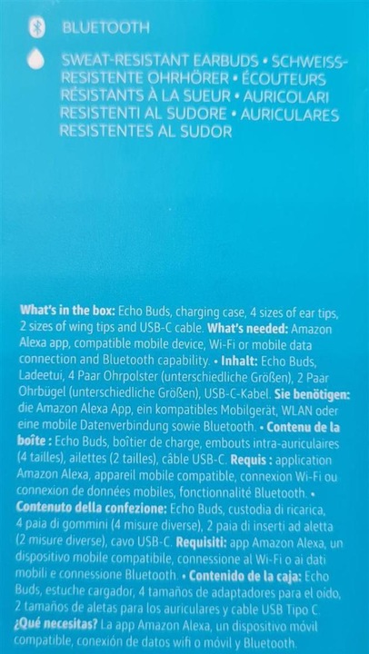 Produktbild Amazon Echo Buds 2. Gen. Kabellose Ohrhörer, aktive Geräuschunterdrückung, Alexa - Weiss (ANC, 12 h, Kabellos)