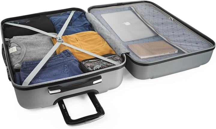 Actual product image Itaca Large ABS Hardshell Suitcase with 4 Wheels and Combination Lock