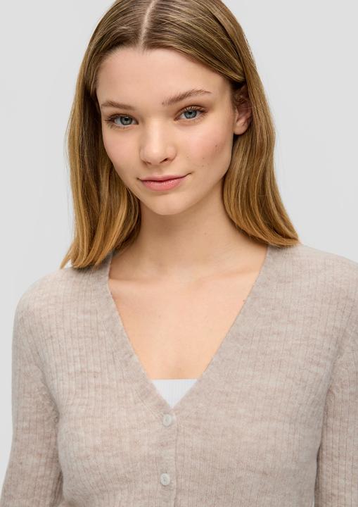 Produktbild s.Oliver Strickjacke Strickjacke mit V-Ausschnitt (S)