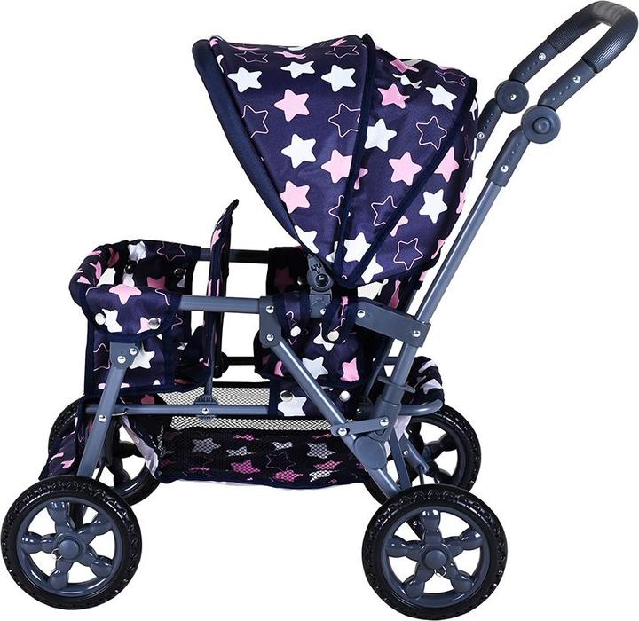 Image du produit Knorrtoys Zwillingspuppenwagen Big Twin - "star blue pink"