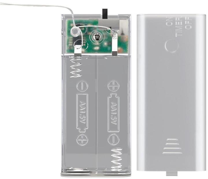 Produktbild Berrybase 20er LED Silberdraht Lichterkette inkl. Timer, war (1.05 m)