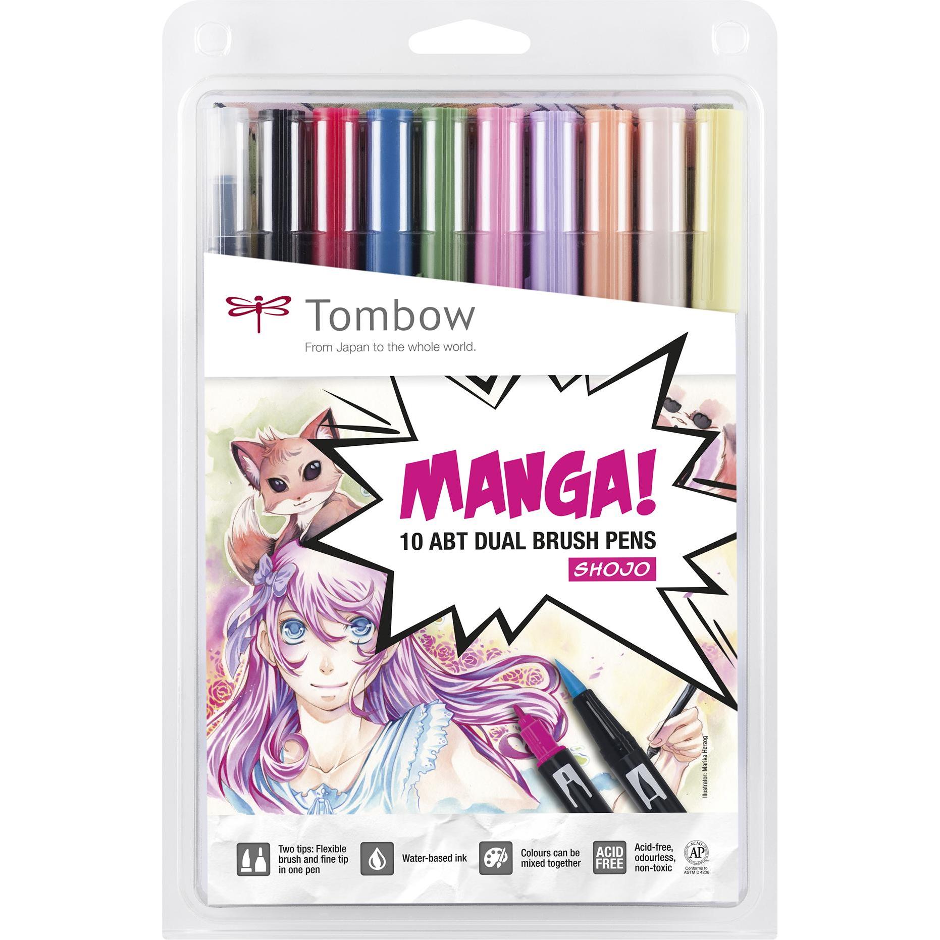 Tombow Manga-Set Shojo (10x) (ABT-10C-MANGA2)