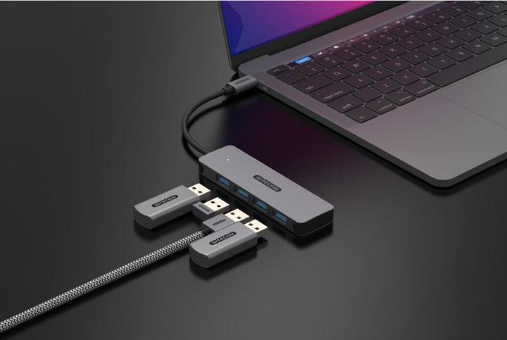 Actual product image Sitecom CN-5009 USB-C to 4x USB-A hub (USB-C, 4 Ports)