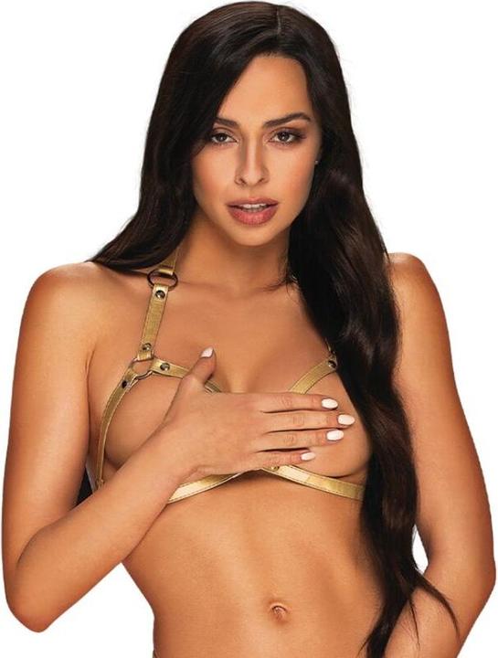 Actual product image Obsessive A765 BRA GOLDEN LEATHER S/M/L (L, M, S)