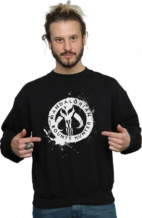 Produktbild Star Wars The Mandalorian Bounty Hunter Splatter Skull Sweatshirt (XXL)