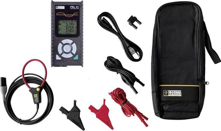 Actual product image Chauvin Arnoux PEL 51 Mains analyser 1-phase incl. current clamps, with logger function