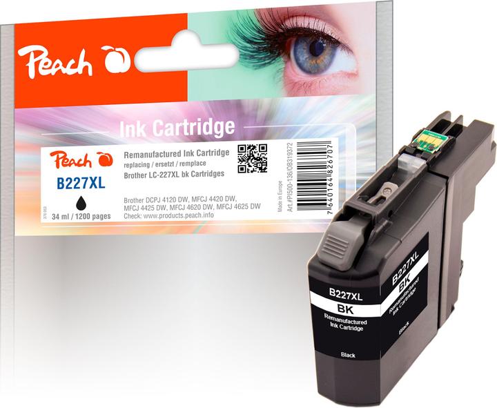 Image du produit Peach Encre Brother LC-227XL Noir (CF)