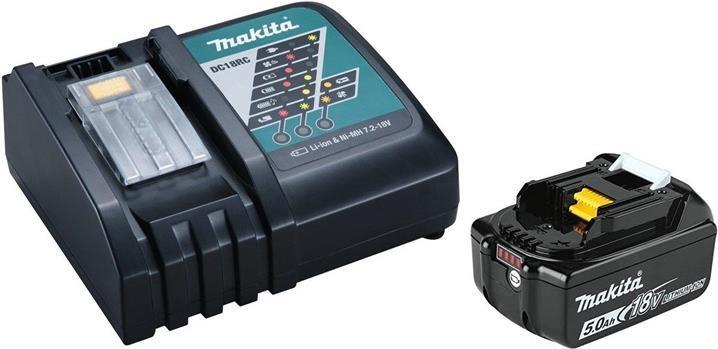 1 DC18RC snellader, 1 oplaadbare batterij 18 V 5 Ah