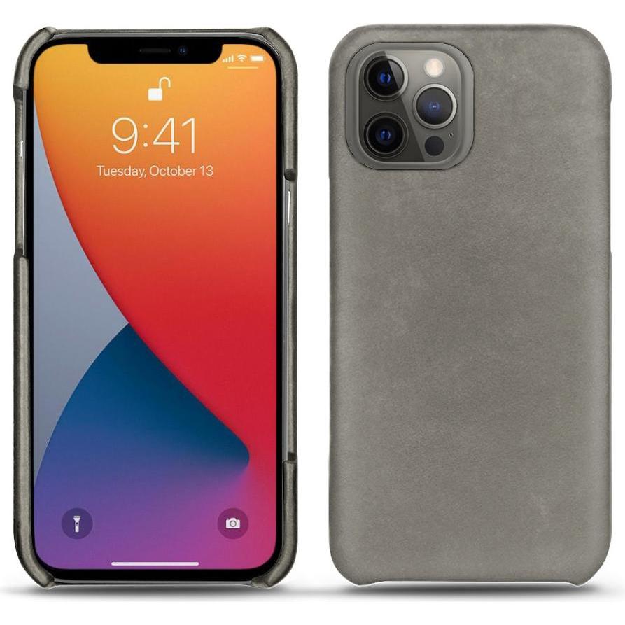 Noreve Lederschutzhülle (Apple iPhone 13 Pro Max), Smartphone Hülle, Grau