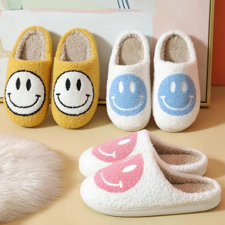 Actual product image PhoneLook Cosy warm winter slippers Smiley size 38-40 /blue (37)