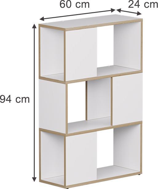 Actual product image Vicco Raumteiler Eneos, Weiss/Eiche, 60 x 94 cm