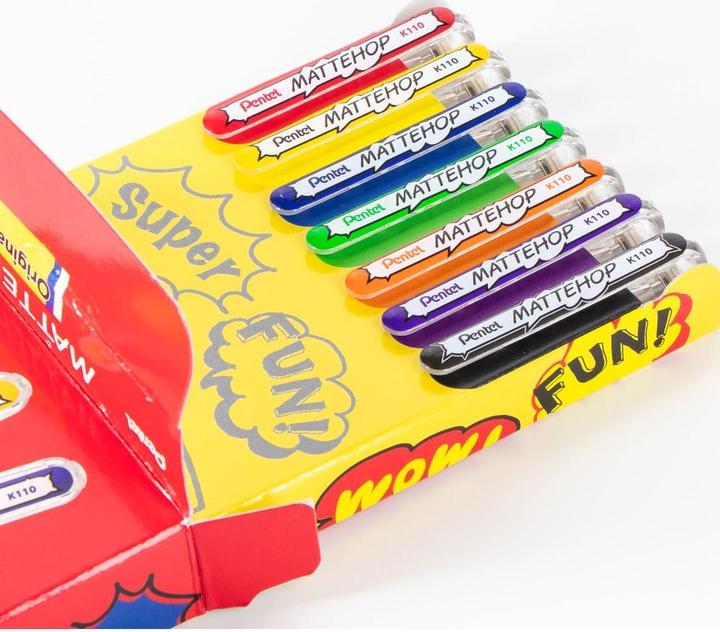 Image du produit Pentel Gelschreiber Mattehop Original 1 mm, Mehrfarbig (Multicolore, 7x)