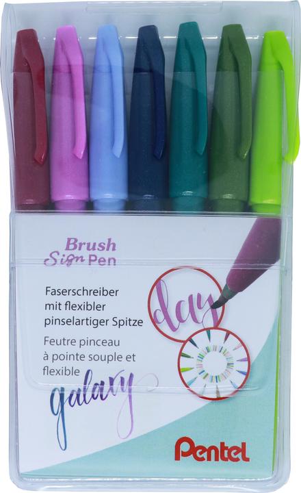 Image du produit Pentel Pinceau Signe Stylo Galaxy Set (Multicolore, 7 x)
