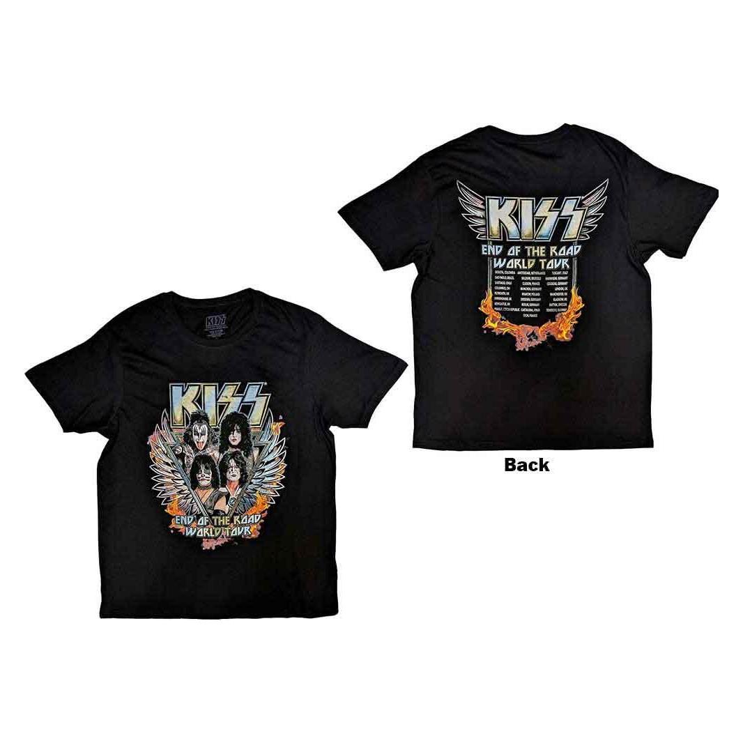 Kiss, Herren, Shirts, End Of The Road Wings, Schwarz, (L)
