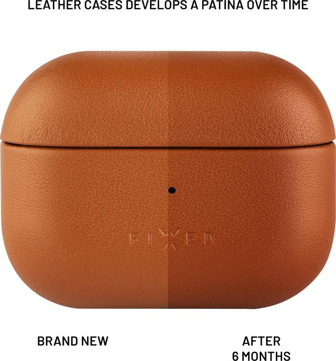 Image du produit Fixed Étui fixe pour écouteurs avec support MagSafe | Apple AirPods Pro 2/Pro 2 (USB-C) | Marron | Led (Manchon pour casque d'écoute)