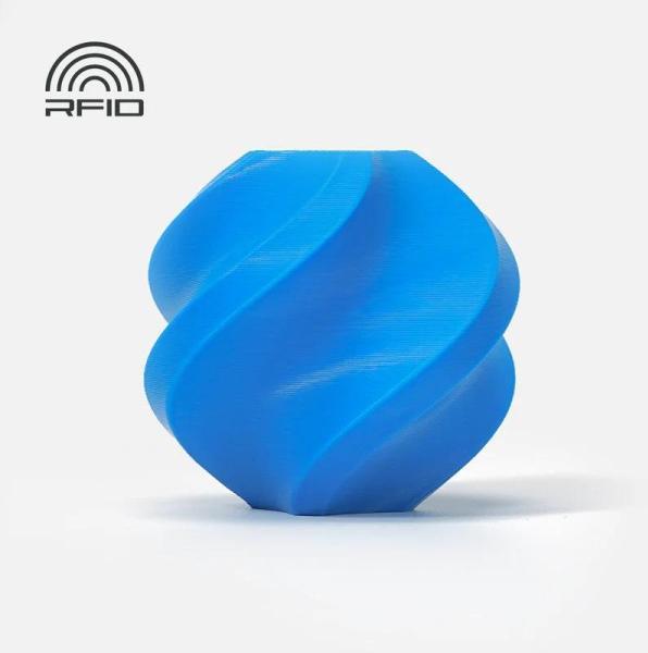 Actual product image Bambu Lab Filament PLA Basic Cyan 1kg (PLA, 1.75 mm, 1000 g, Blue)