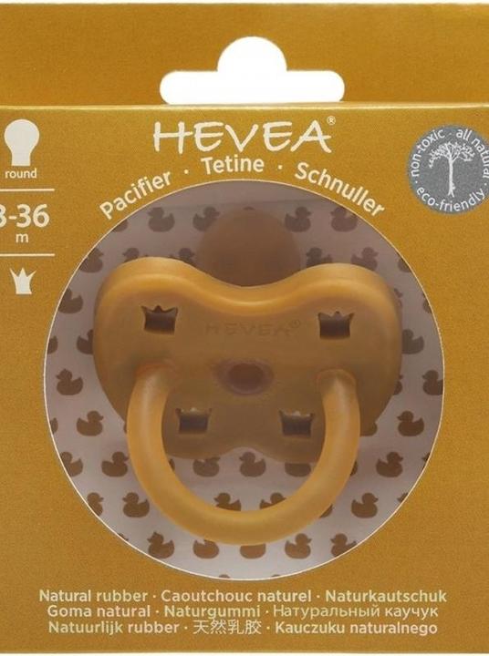 Actual product image Hevea Soother Turmeric natural rubber - crown, orthodontic (from 3 months) (1 x, from 3 M.)