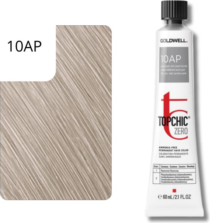Actual product image Goldwell Topchic Zero Permanent Hair Colour (10AP - Extra light ash pearl blonde)