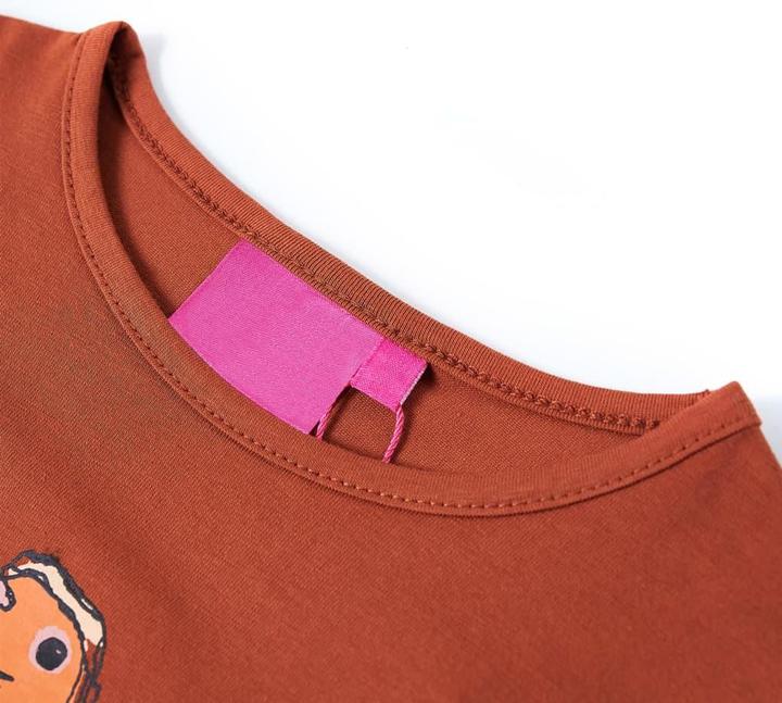 Produktbild VidaXL Kinder-Langarmshirt Cognac 116,Material: 95 % Baumwolle. 5 (116)