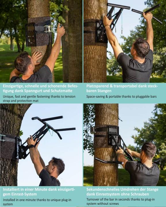 Image du produit Pullup & Dip Mobile Klimmzugstange und Dip-Stange für outdoor Training, über 35 Übungen, weltweit einzigartig