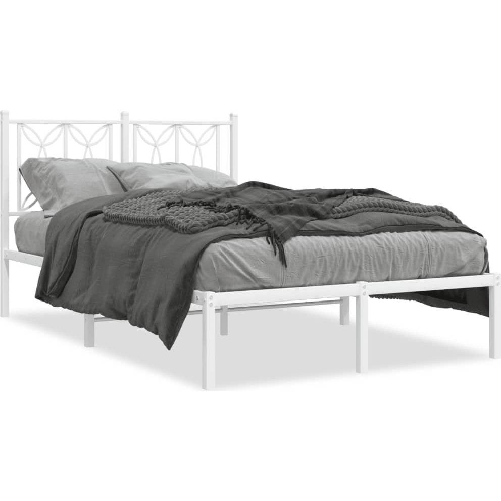 VidaXL, Bett, Bettgestell mit Kopfteil (140 x 200 cm)