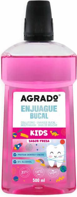 Immagine prodotto Agrado Collutorio alla fragola per bambini 500ml (500 ml, Collutorio)