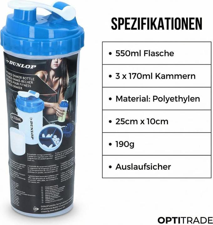 Actual product image Dunlop Fitness shake cup (0.55 l)